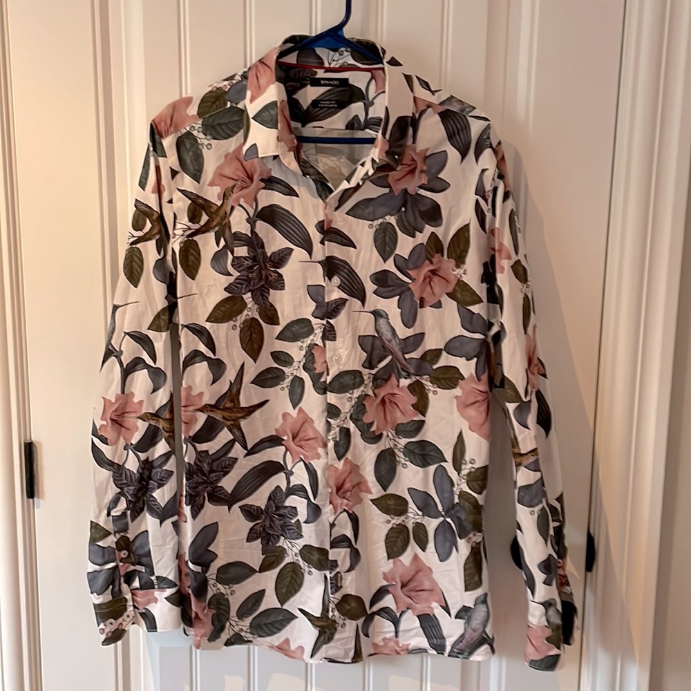 RW&co flower and bird motif shirt, in large